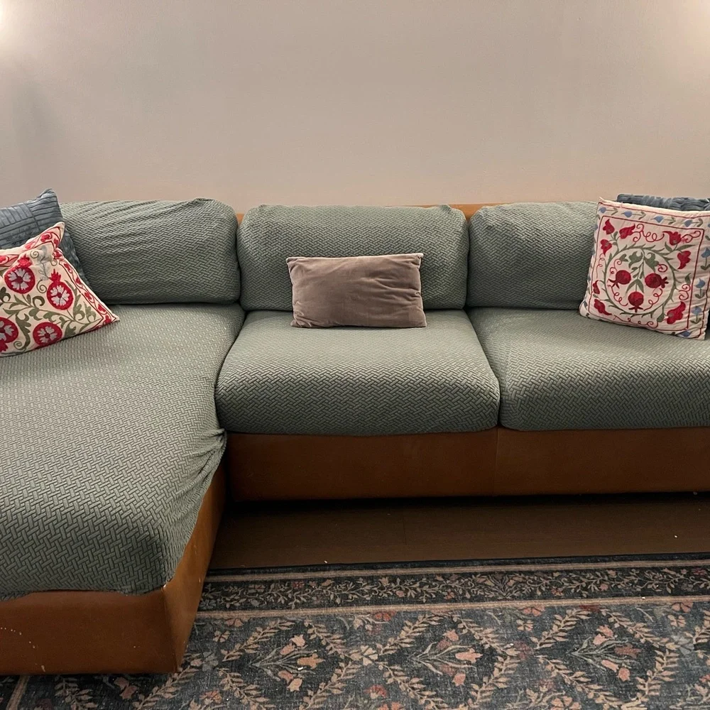 “Magic” sea blue couch cushion covers